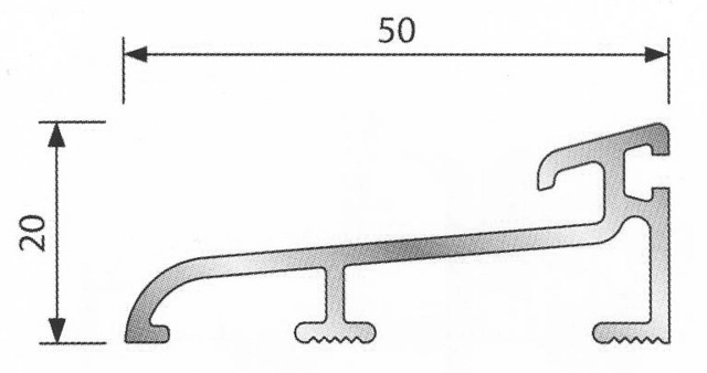 Joint d'étanchéité noir en EDPM DUVAL BILCOCQ - Pour seuil BILCOCQ MT50 - TPC-J-CR