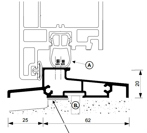 Seuil pour porte PVC OLT-L2 BILCOCQ - PVC blanc - 6.03 m - OLT-L2