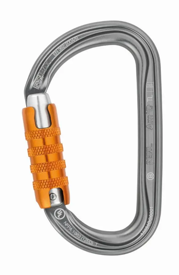 Mousqueton PETZL Am'D - Asymétrique léger  - Fermeture triple action - M34A TL