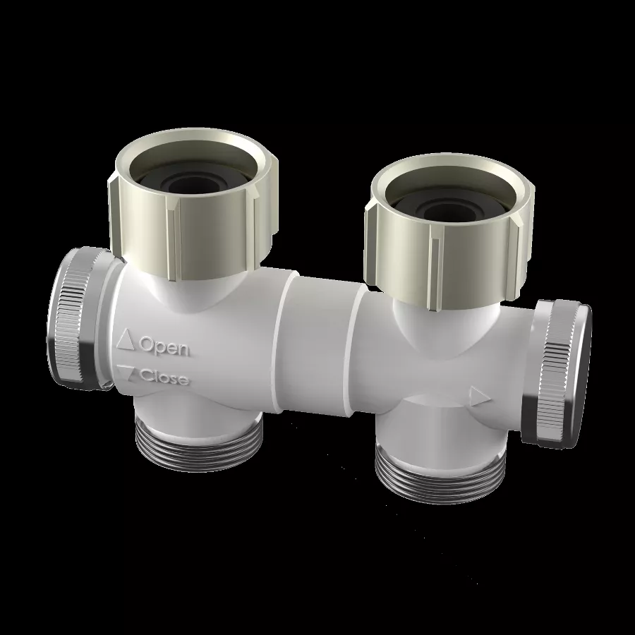 Raccord droit STELRAD avec vidange pour radiateurs horizontaux avec vanne intégrée - T2105