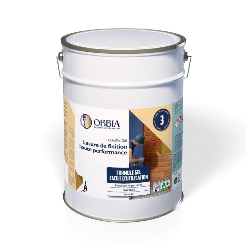 Lasure de fintion satinée thixotropée ObbiaTix Gel OBBIA - int-ext - bidon 2.5L - OBBIATIX 2.5L