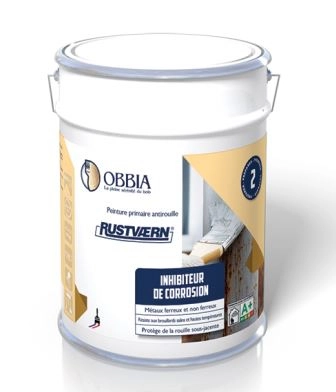 Vernis antirouille OBBIA RUSTVAERN - Noir - Bidon de 900gr - RUST0K90N