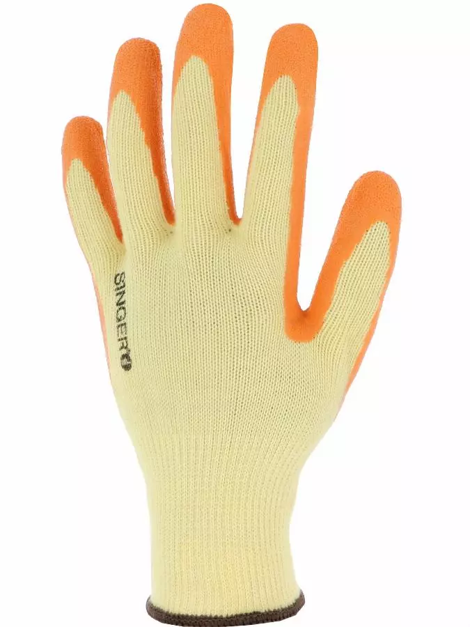 Gant latex support polyester/coton dos aéré jauge 10 - SINGER -               TAC1025