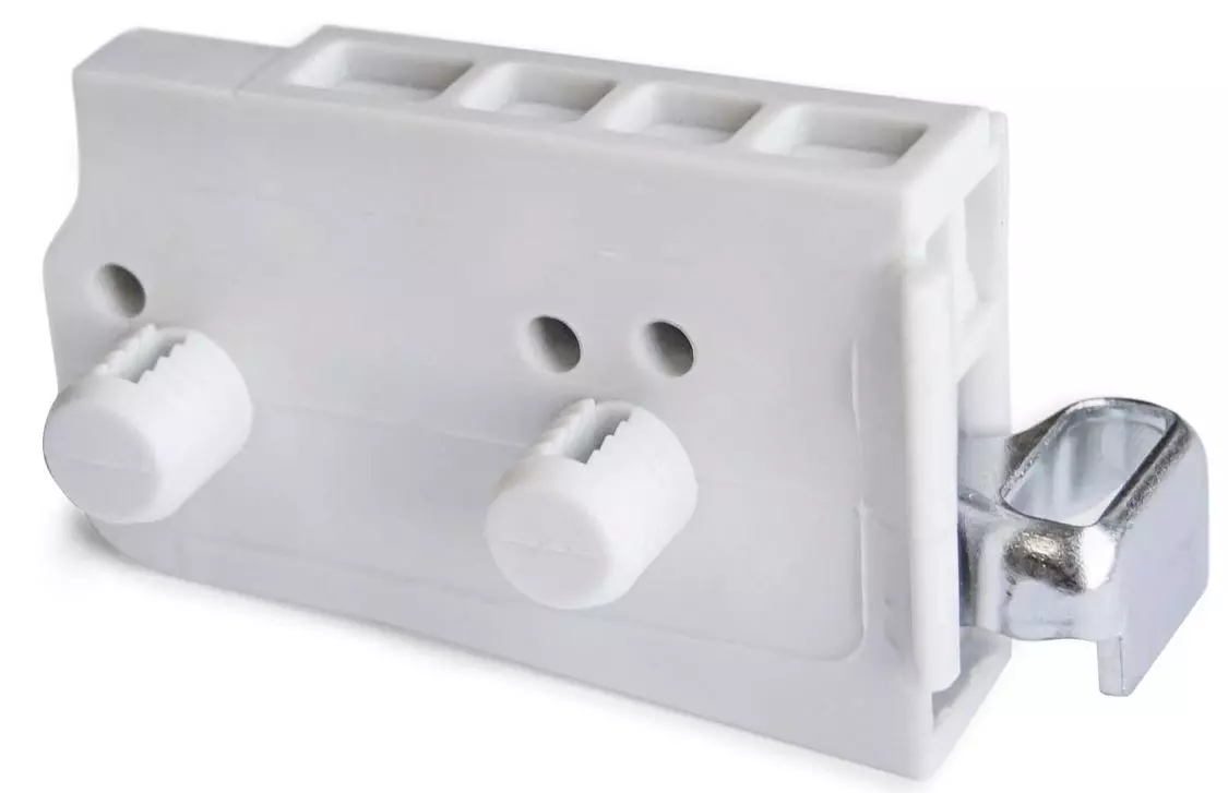 Ferrures à visser pour éléments hauts, Hook, droite, Acier et Plastique, Gris - EMUCA - 8921621