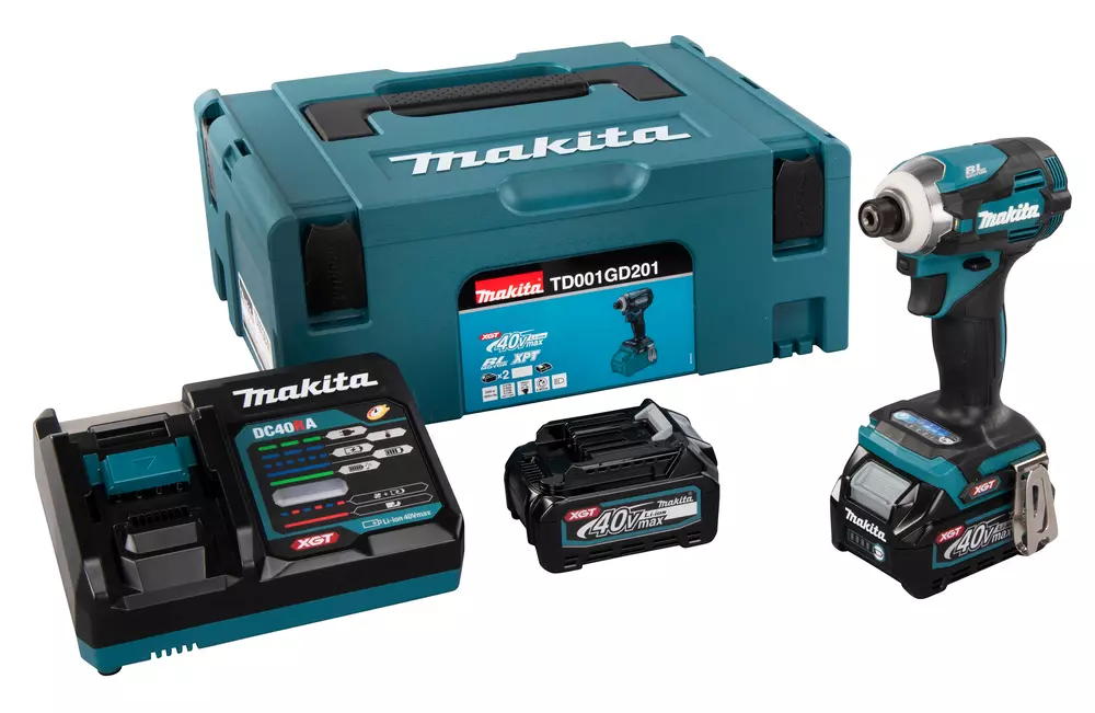 Visseuse à chocs XGT TD001GD201 220 Nm - MAKITA - avec batterie 40V 2.5Ah - chargeur - MakPakTD001GD201