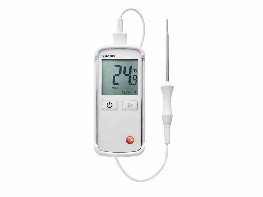 Thermomètre alimentaire 108 à sonde interchangeable TC type K/T  - TESTO - 0563 1080