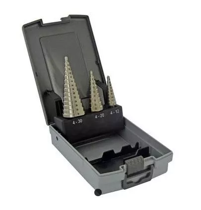 Coffret 3 forets HSS conique étage Ø4>30 mm TIVOLY - 11448670001