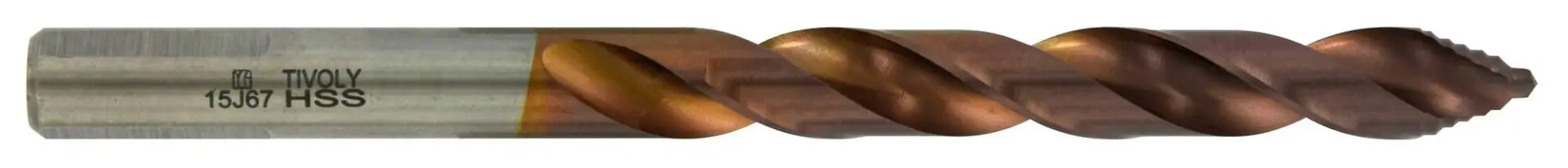 Foret métaux TSP HSS taillé meulé revêtu FUSIO - affûtage étagé - TIVOLY - 1145714