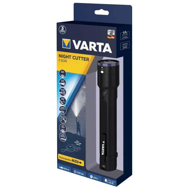Torche rechargeable VARTA NIGHT CUTTER F30R - 18901101111