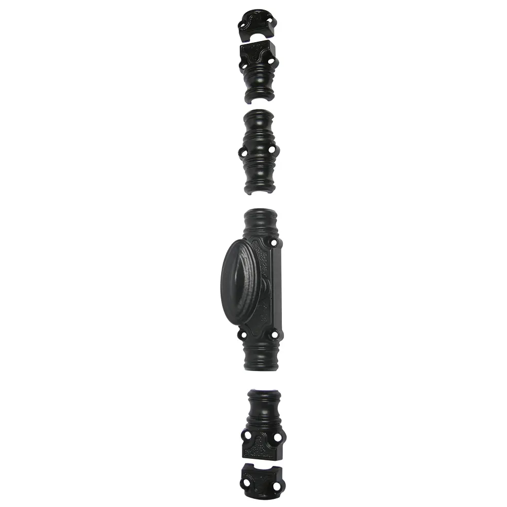 Crémone rustique renforcée RY59 à bouton Confort en fonte brute pour tringle demi-ronde 16 x 8 mm - TORBEL - J380005