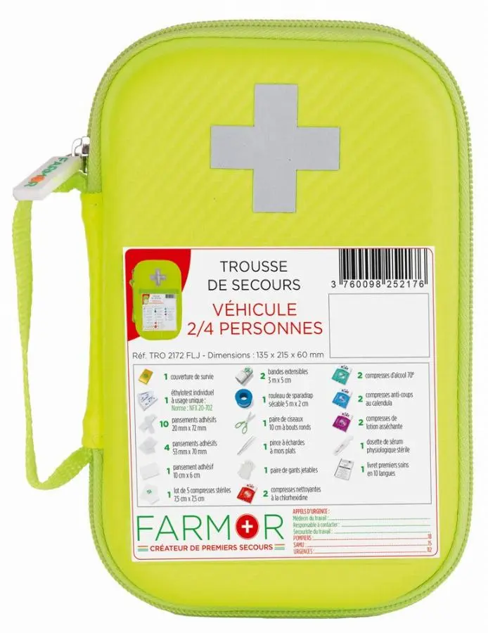 Trousse de secours FARMOR Véhicules - Haute visibilité - TRO 2172 FLJ