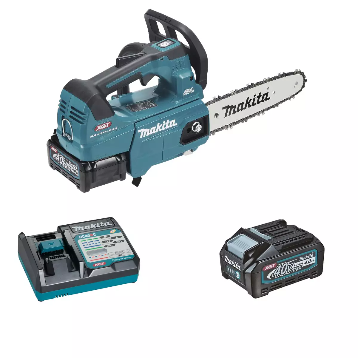 Tronçonneuse 40V max 25 cm - MAKITA - avec 2 batt.BL4040 + chargeur - UC002GM202