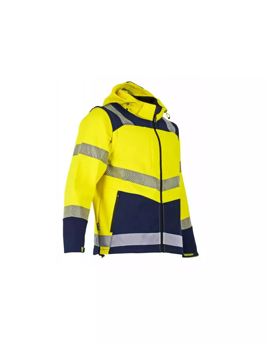 Veste haute-visibilité Viseur - Softshell 3 couches - Jaune/Marine - LMA - 2227