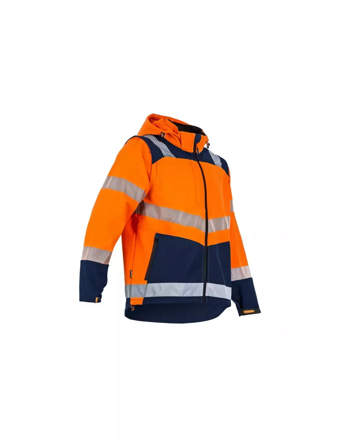 Veste haute-visibilité Cible - Softshell 3 couches - Orange/Marine - T4 L - LMA - 2266 T4