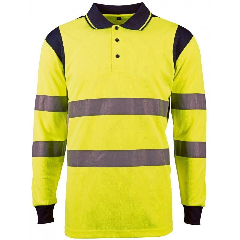 Polo Haute Visibilité Jaune manches longues SINGER - T.XL - PUNTA04