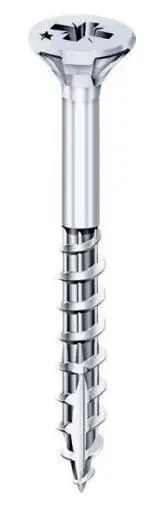 Vis Rocket tête fraisée Pozi VYNEX Acier zingué 6x40/22 - Boite de 200 - 351400025154