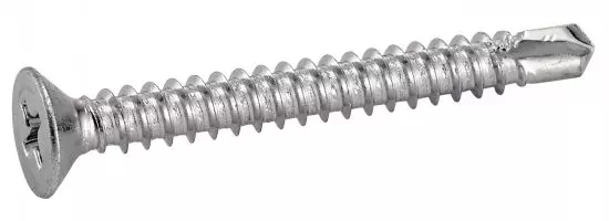 Vis autoperceuse à tête fraisée Phillips en acier zingué blanc - ACTON - 33301X