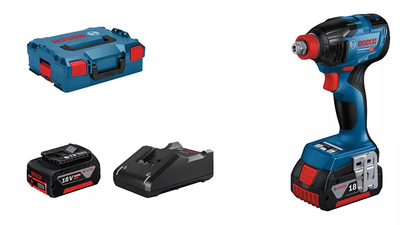 Visseuse à chocs BOSCH GDX 18 V-210 C CLICK/GO - 2 X 5.0 Ah avec chargeur - 06019J0202