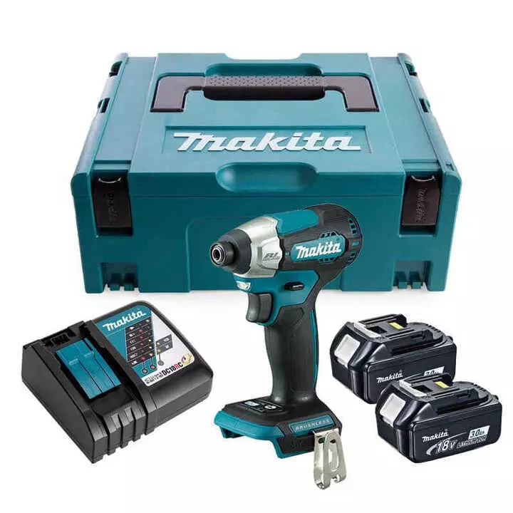 Visseuse à chocs 1401Nm 18V LXT - MAKITA - avec 2 batteries 18V 3.0Ah - chargeur - MakPac - DTD157RFJ