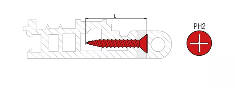 Boîte 1000 Vis PVC PLAST tête fraisée blanche SCELL-IT - 4.2 x 25 mm - PH2 - PVCPW42025
