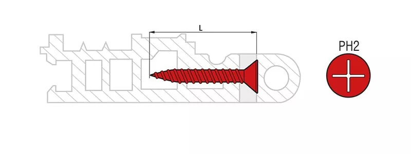 Boîte 1000 Vis PVC PLAST tête fraisée 120° acier zingué SCELL-IT - 4.2x40 mm - PH2 - PVCPB42040