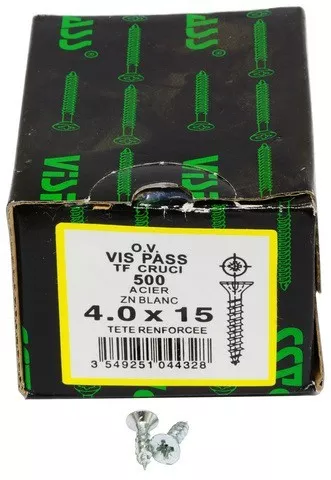 VIS PASS AGGLO POZI ZB-TF 5.0X60 BTE 250 TOTALEMENT FILETE
