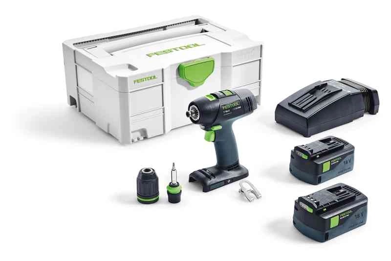 Perceuse visseuse FESTOOL T 18+3 PLUS - 2 Batteries, chargeur, coffret Systainer 2 - 574756