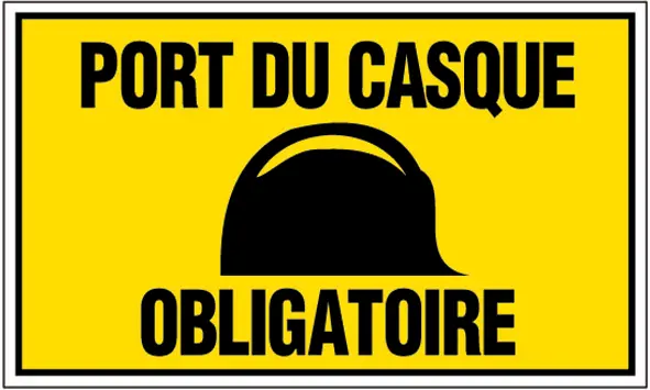 Plaque Port du casque obligatoire NOVAP - 330 x 200 mm - 4160436