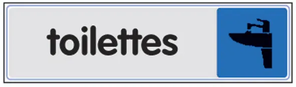 Plaque Toilettes NOVAP - plexi - 4034836