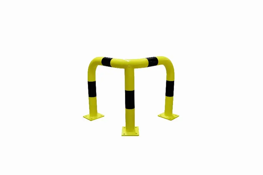 Arceau d'angle jaune et noir VISO - 600 x 600 x 600 mm - Ø76 mm - BARA6066NJ