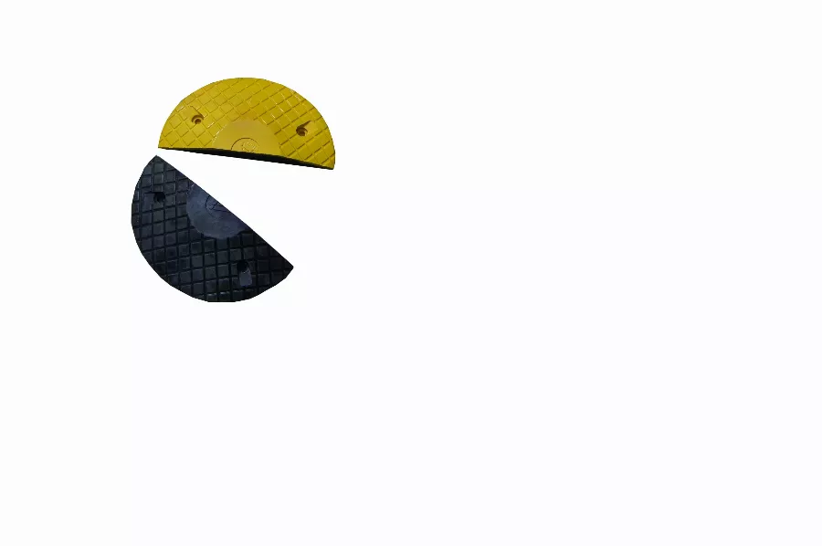 Kit 2 Embouts pour ralentisseur Speed 50 VISO - 1 Noir + 1 Jaune - 400 x 350 x 50 mm - SPEND50