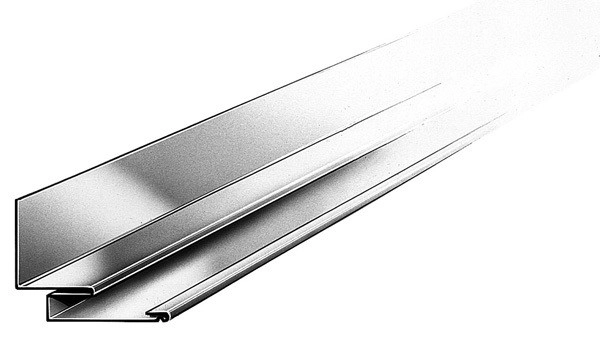 Raccordement sur mur latéral Anthra zinc - Pose droite