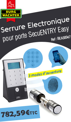 Serrure &eacute;lectronique pour porte Secuentry Easy 5601 Pincode BURG WAECHTER - 56011 